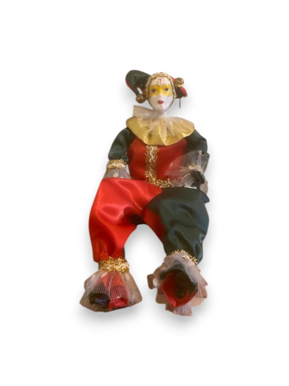 Trio of Hand Painted Harlequin Ornaments